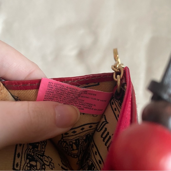 Sold✨vintage y2k Juicy Couture Genuine Leather Terry Cloth Boho Card Wallet ✨ - Picture 10 of 11